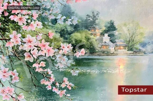 Download Cherry Blossom Summer Landscape Wall Art - Cherry blossom Collection