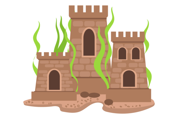 Download Underwater Castle Cartoon Icon. Aquarium - Aquarium Collection