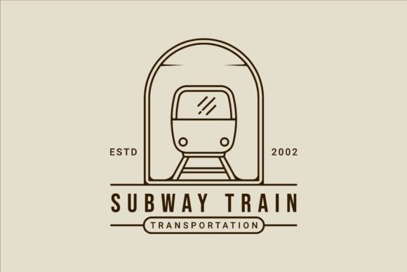 Download Subway Train Logo Line Art Vector Simple - Simple Collection